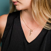 Gold Bow Necklace