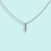 Sterling Silver Tiny Cross Necklace