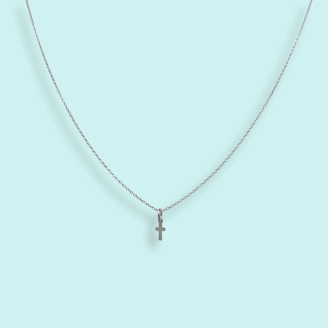 Sterling Silver Tiny Cross Necklace