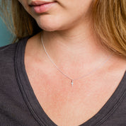 Sterling Silver Tiny Cross Necklace