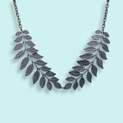 Silver Leafy Collar Necklace