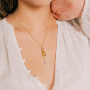 Magicians Hand on Gold Chain Necklace