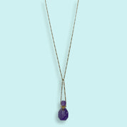 Amethyst Perfume Bottle Necklace