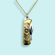Gold Wildflower Knife Necklace