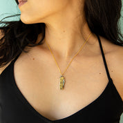 Gold Wildflower Knife Necklace