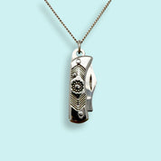 Silver Wildflower Knife Necklace