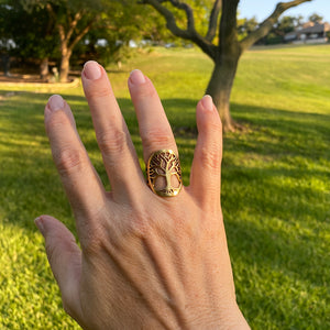 Gold Tree of Life Ring