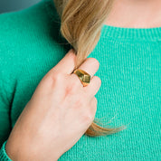 Gold Facet Ring