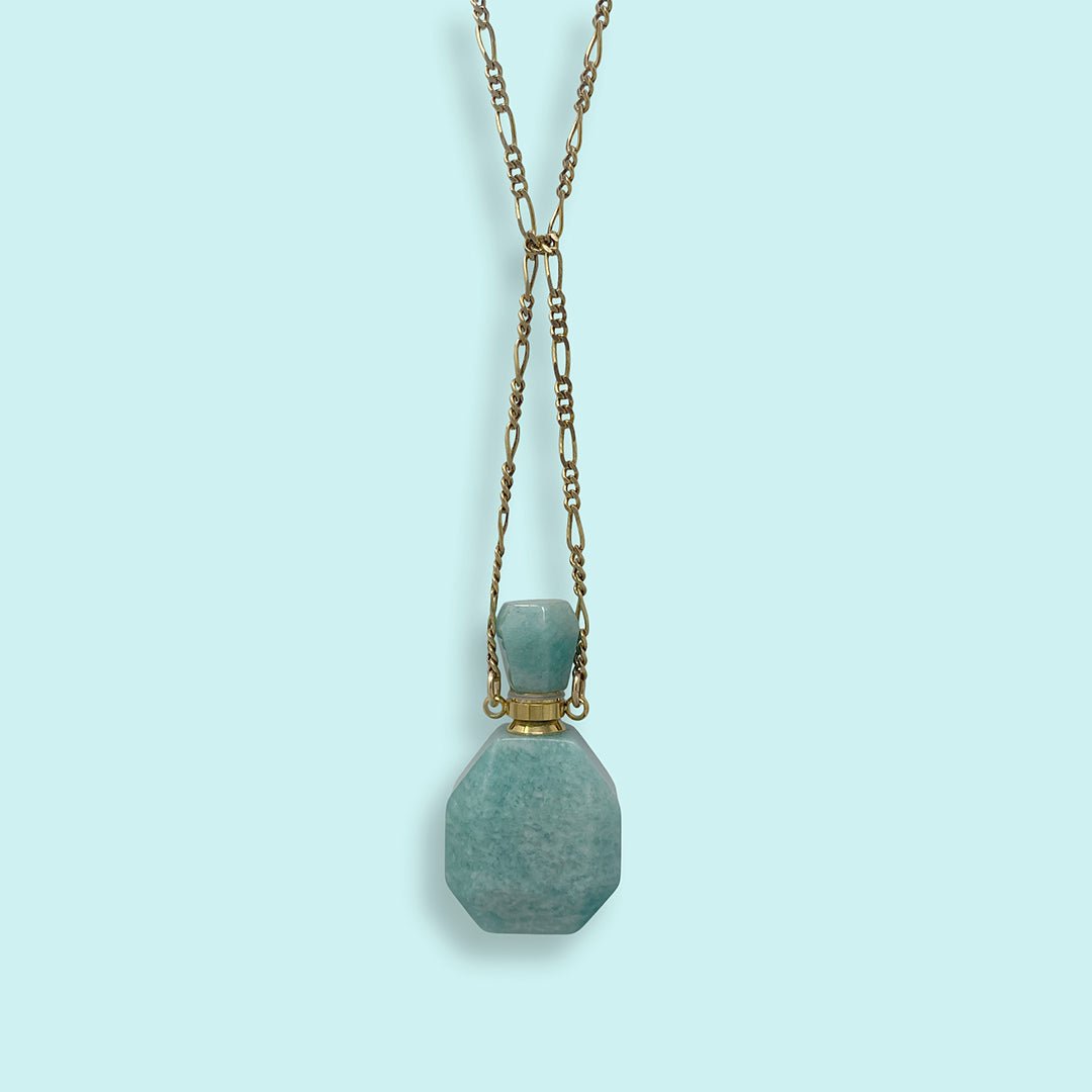 Amazonite Perfume Bottle Necklace - Ornamental Things