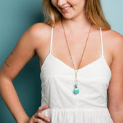 Amazonite Perfume Bottle Necklace - Ornamental Things