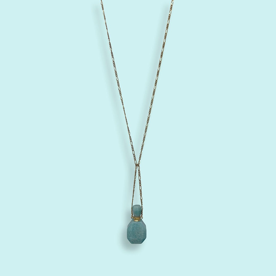 Amazonite Perfume Bottle Necklace - Ornamental Things