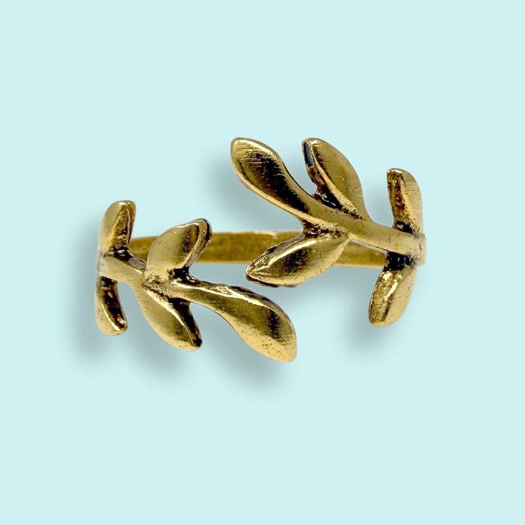 Antique Gold Vine Ring - Ornamental Things