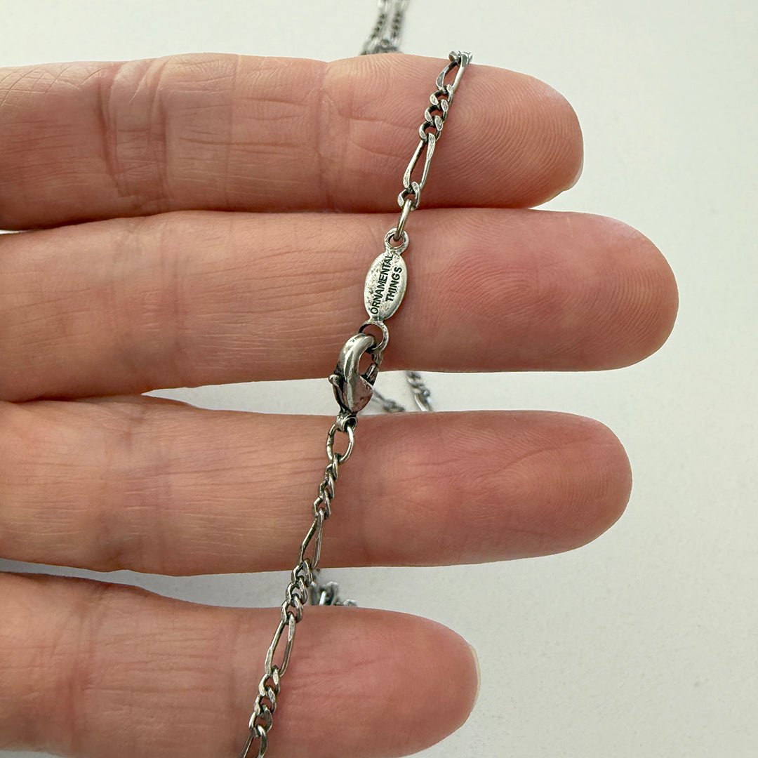 Antique - Silver Figaro Chain, Long (Copy) - Ornamental Things