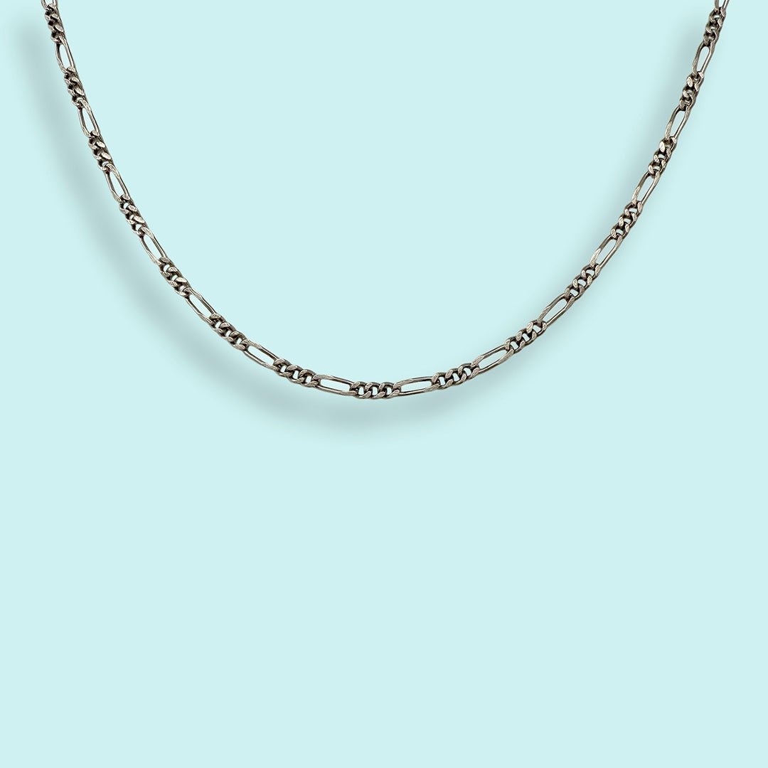 Antique - Silver Figaro Chain, Long (Copy) - Ornamental Things