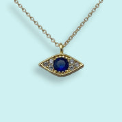 Blue Crystal Evil Eye Necklace - Ornamental Things