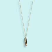 Curvilinear Bone Lockback Knife on Gold Chain Necklace - Ornamental Things