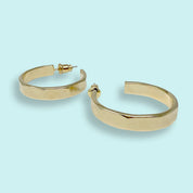 Faceted Round Gold Hoop Earrings - Ornamental Things