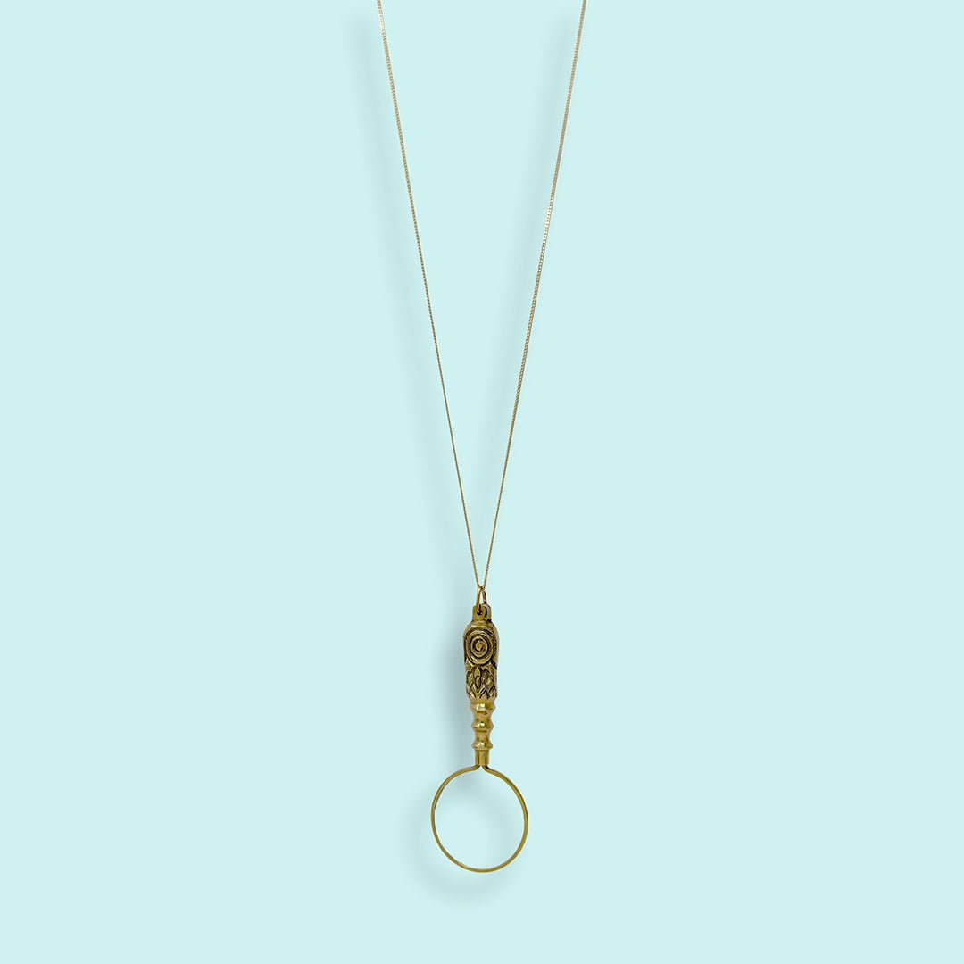 Floral Magnifying Glass Necklace - Ornamental Things