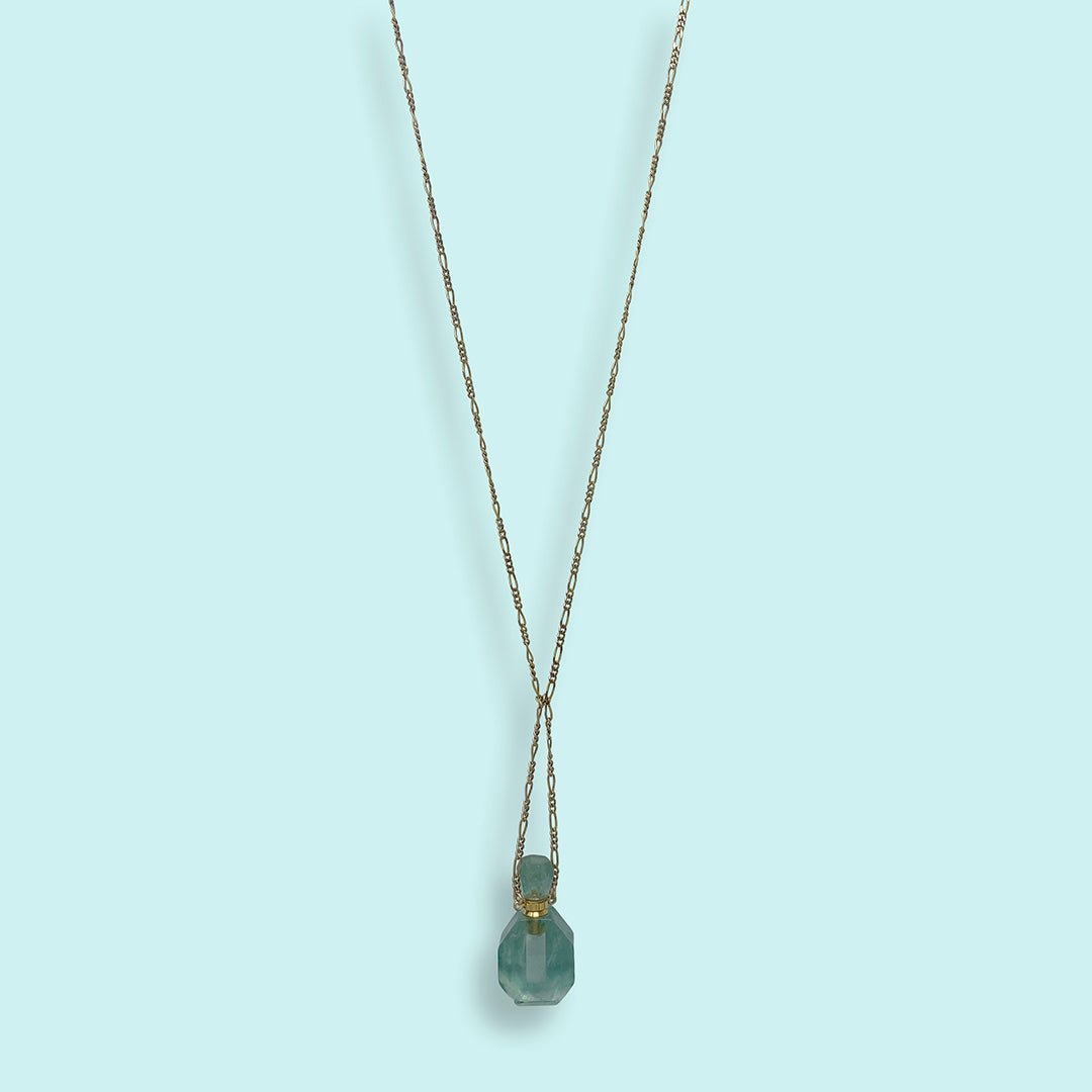 Fluorite Perfume Bottle Necklace - Ornamental Things