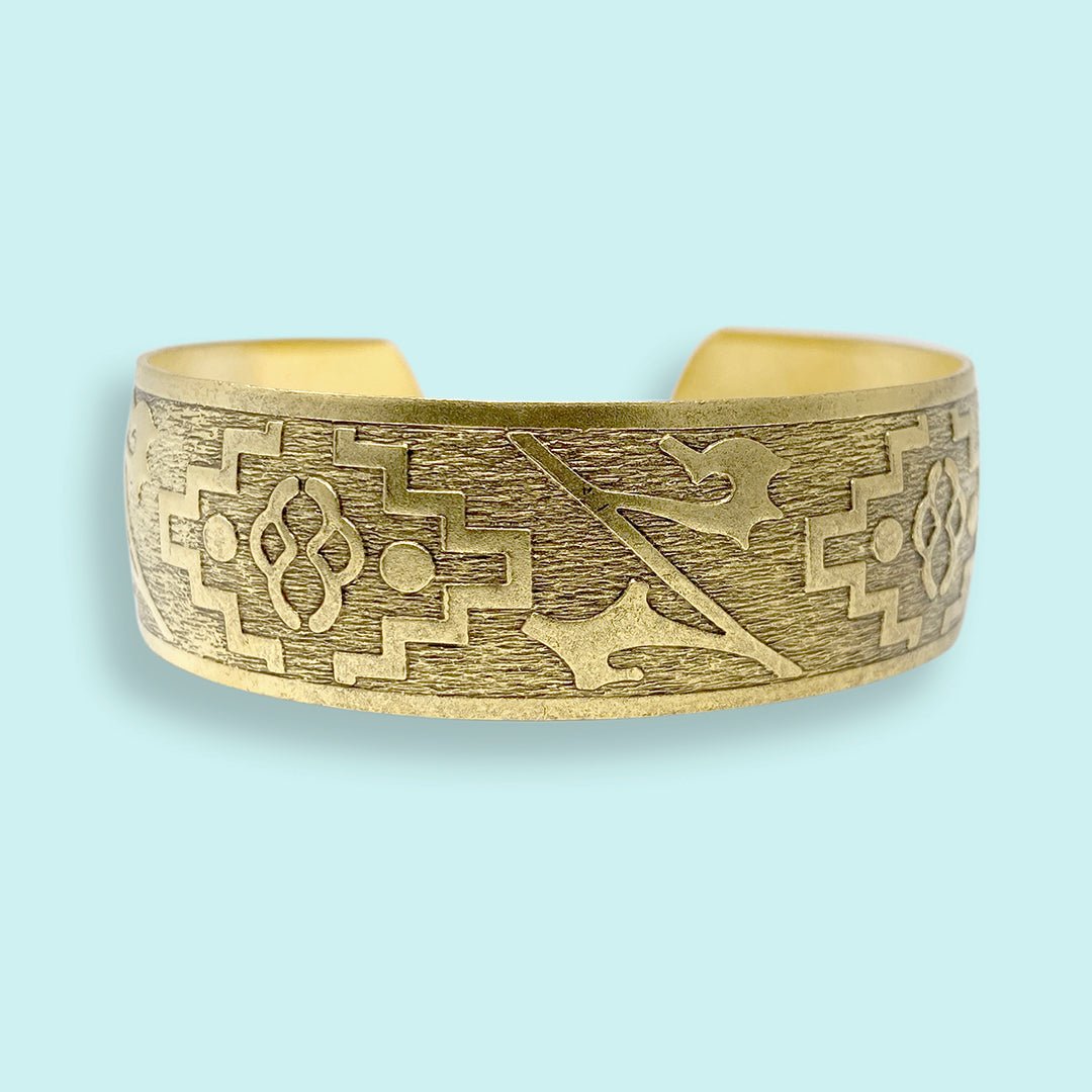 Gold Aztec Cuff Bracelet - Ornamental Things