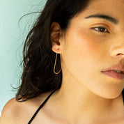Gold Bell Wire Hoop Earrings - Ornamental Things
