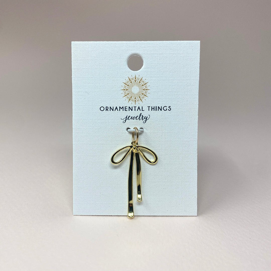 Gold Bow Charm - Ornamental Things
