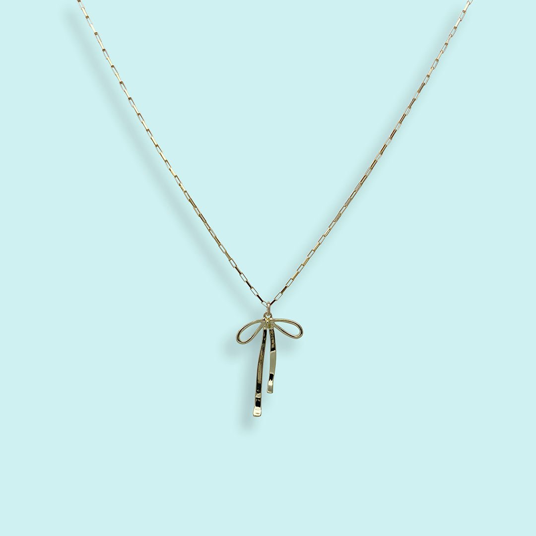 Gold Bow Necklace - Ornamental Things