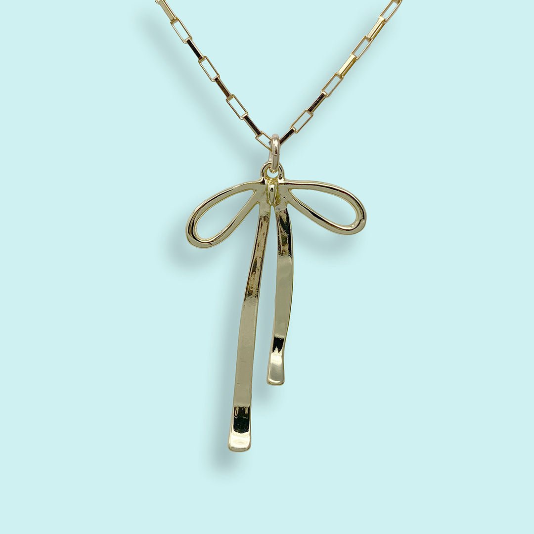Gold Bow Necklace - Ornamental Things