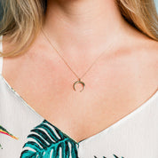 Gold Crescent Moon Necklace - Ornamental Things