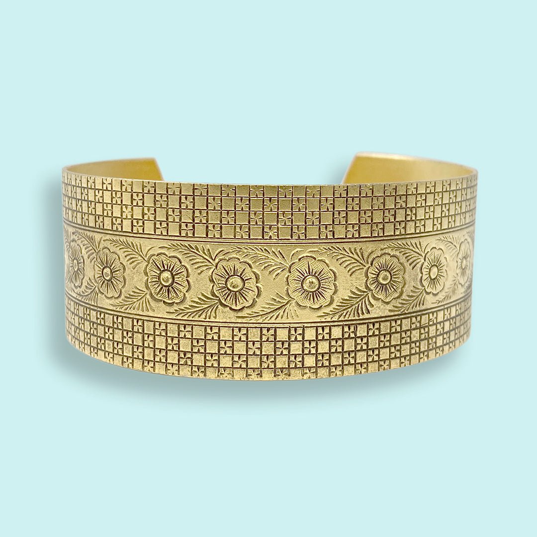 Gold Garden Party Cuff Bracelet - Ornamental Things
