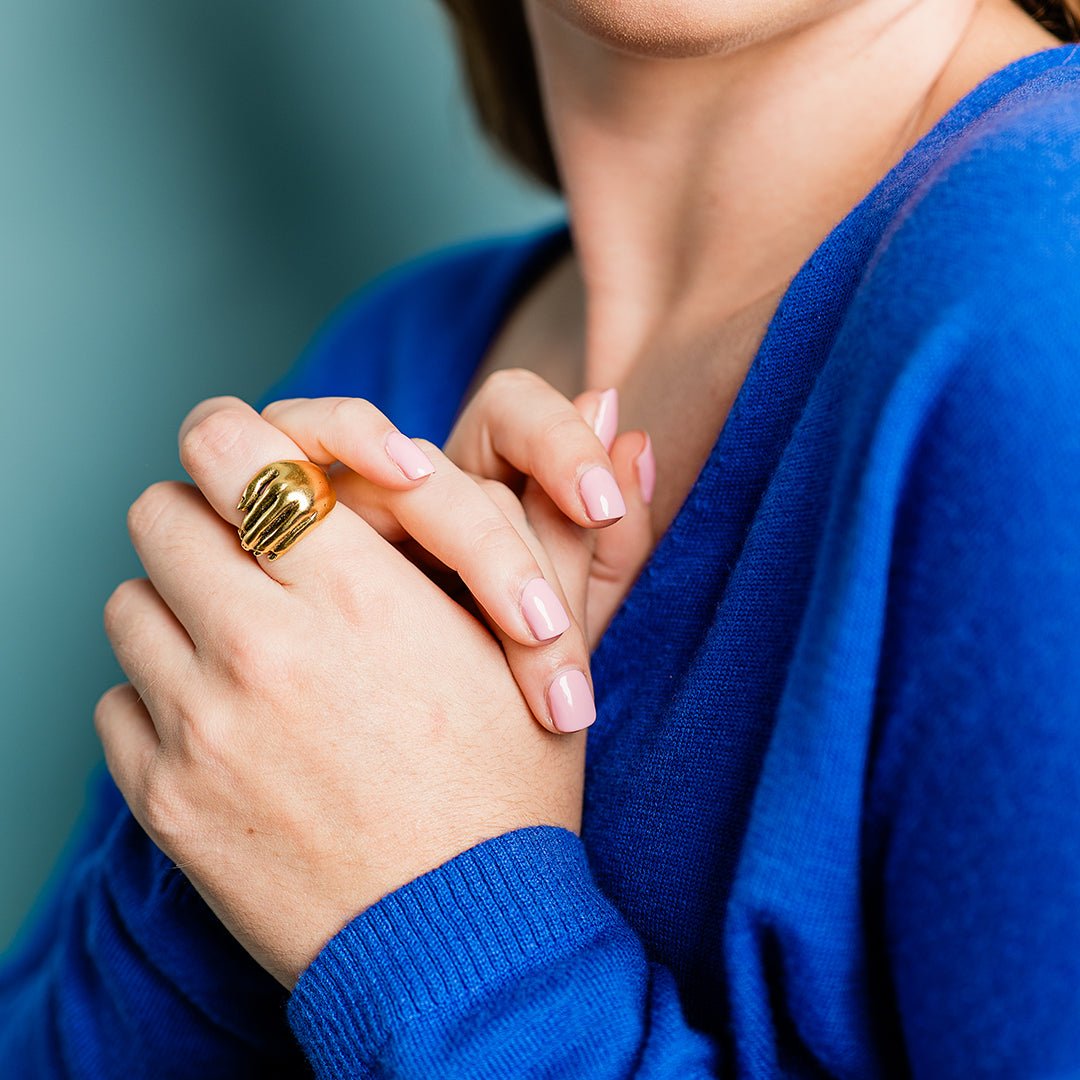 Gold Hand Ring - Ornamental Things