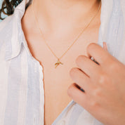 Gold Hummingbird Necklace - Ornamental Things