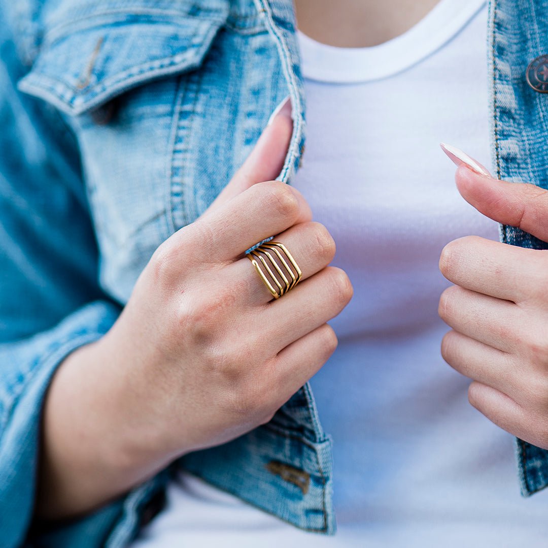 Gold Line Ring - Ornamental Things