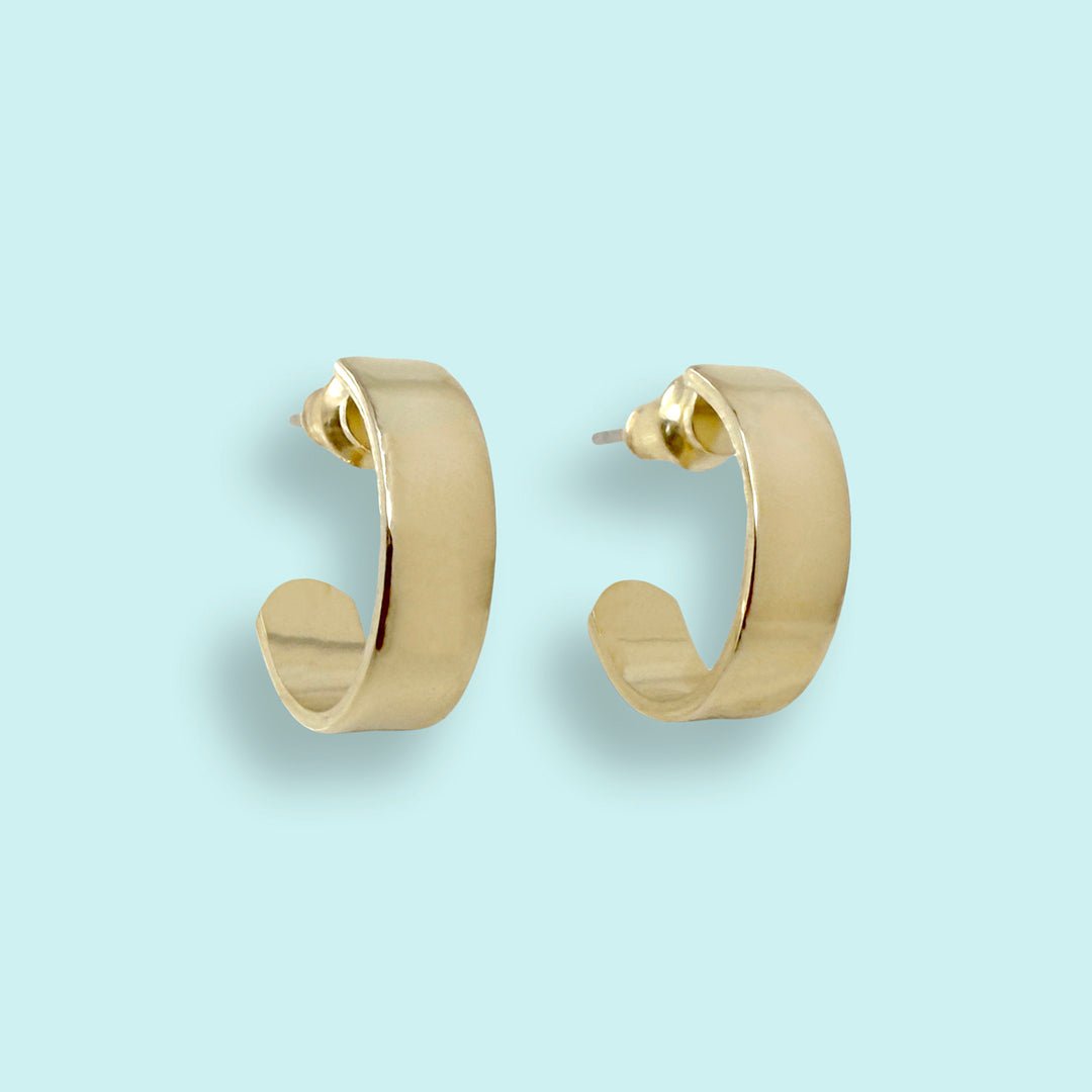 Gold Round Hoop Earrings - Ornamental Things