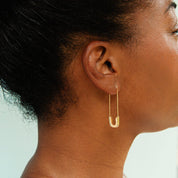 Gold Safety Pin Earrings - Ornamental Things