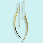 Gold Slice Threader Earrings - Ornamental Things