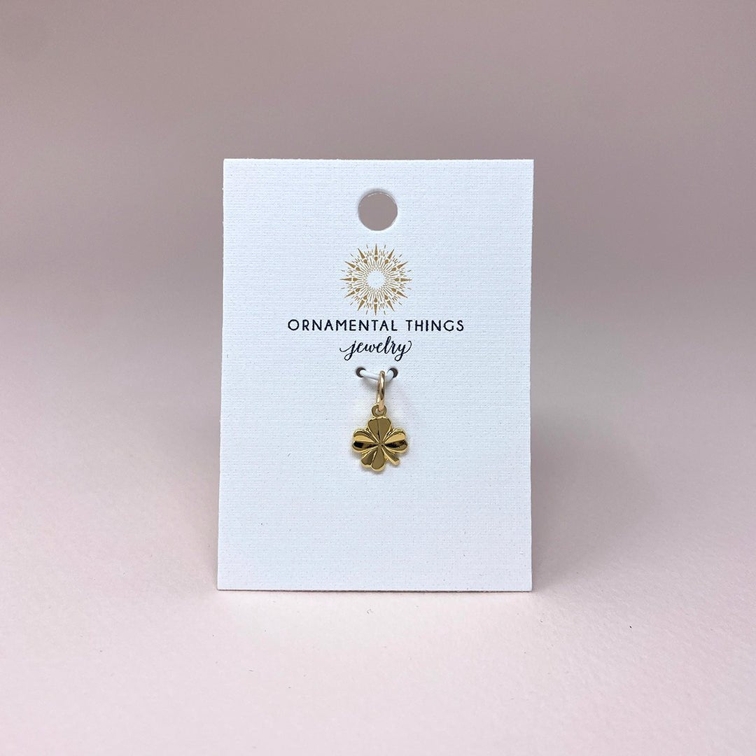 Gold Tiny Clover Charm - Ornamental Things
