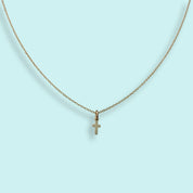 Gold Tiny Cross Necklace - Ornamental Things