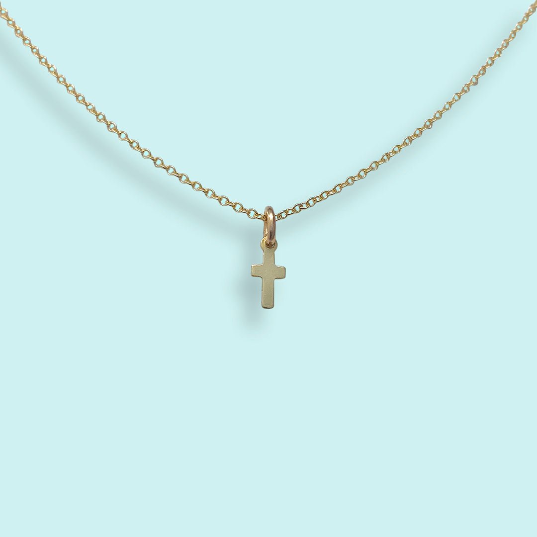 Gold Tiny Cross Necklace - Ornamental Things