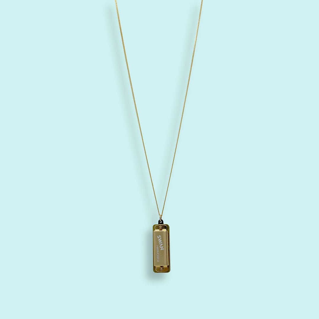 Golden Harmonica Necklace - Ornamental Things