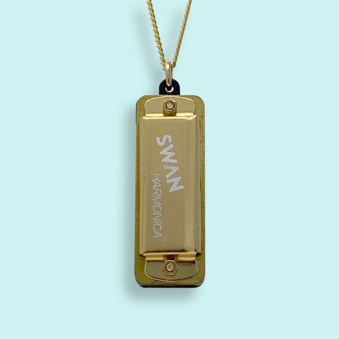 Golden Harmonica Necklace - Ornamental Things