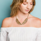 Golden Leafy Collar Necklace - Ornamental Things