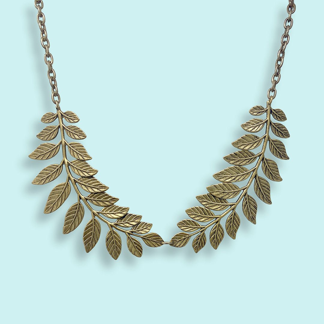 Golden Leafy Collar Necklace - Ornamental Things