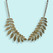 Golden Leafy Collar Necklace - Ornamental Things