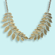Golden Leafy Collar Necklace - Ornamental Things