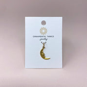 Golden Man in the Moon Charm - Ornamental Things