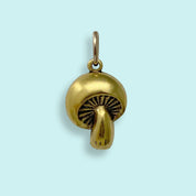 Golden Mushroom Charm - Ornamental Things