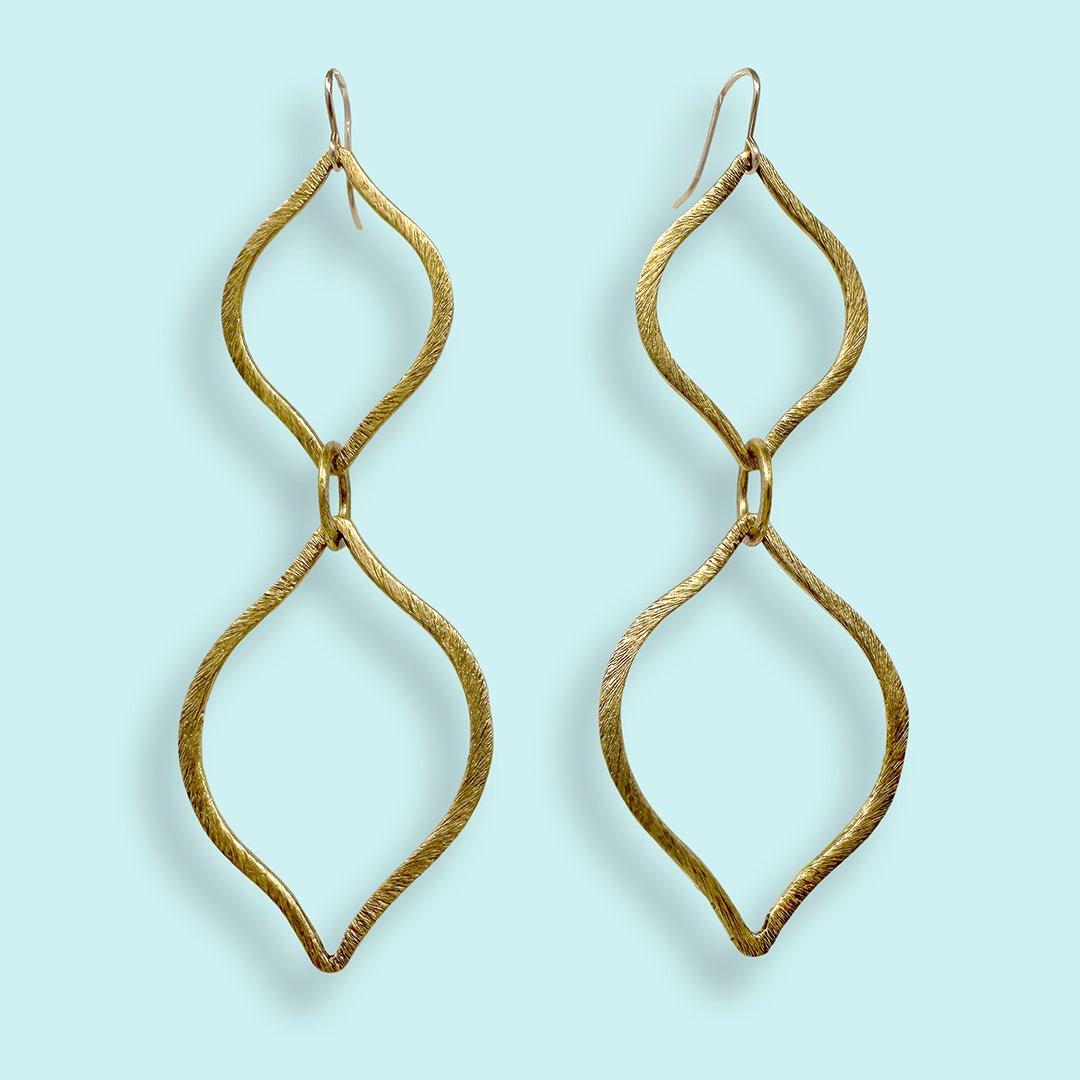 Golden Ogee Earrings - Ornamental Things