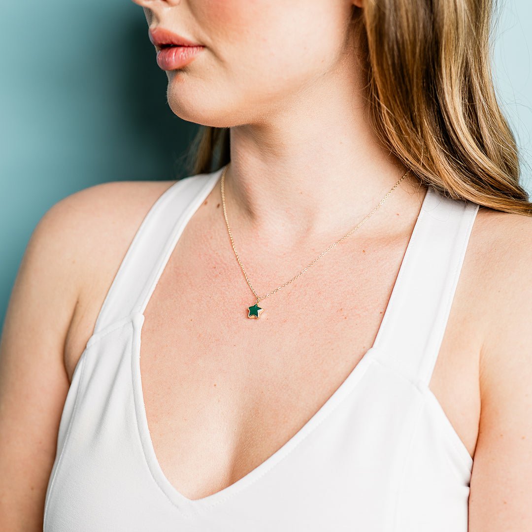Green Onyx Star Stone Necklace - Ornamental Things