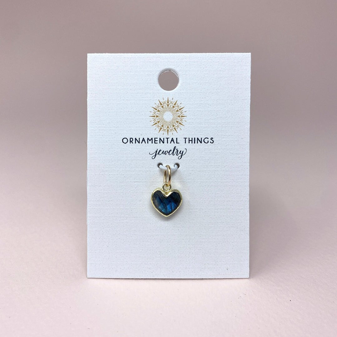 Heart of Stone Labradorite Charm - Ornamental Things